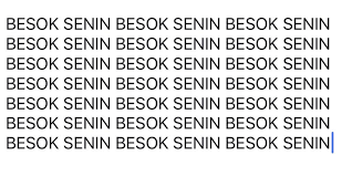 BESOK SENIN